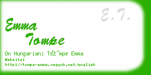 emma tompe business card