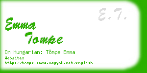 emma tompe business card